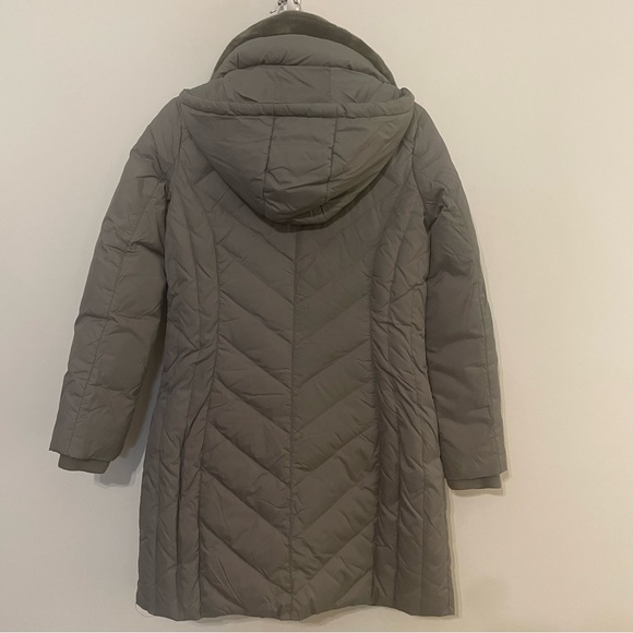 MICHAEL KORS Down Filled Quilted Puffer Parka Coat - Gray Size S - Picture 11 of 12